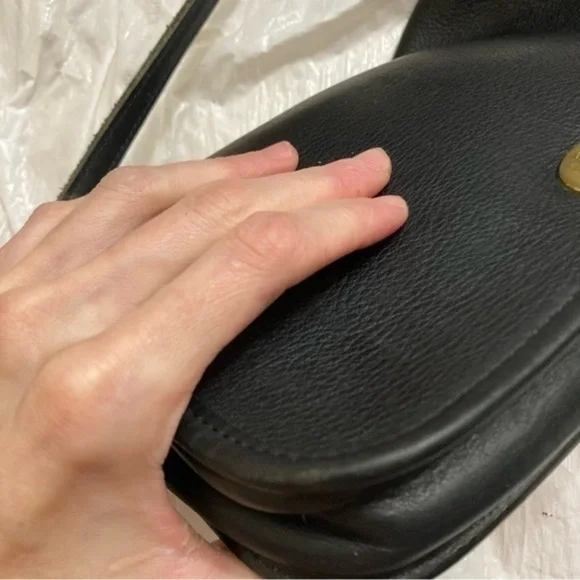 Coach vintage black leather pocket purse 9755 rare made in Mexico - Picture 6 of 11